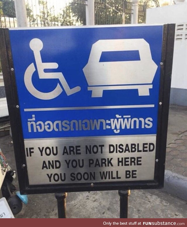 Disabled parking translation