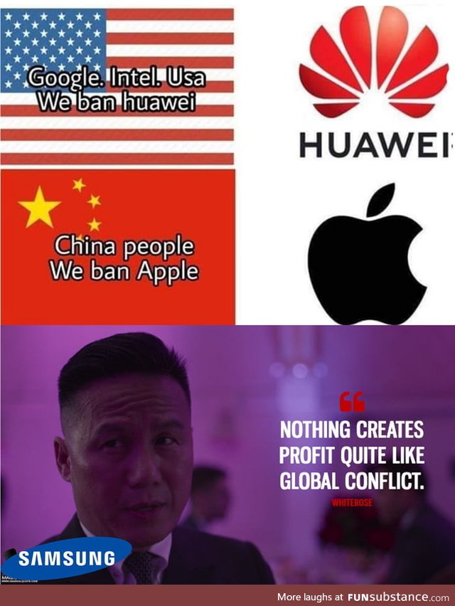 Apple vs huwaii vs samsung