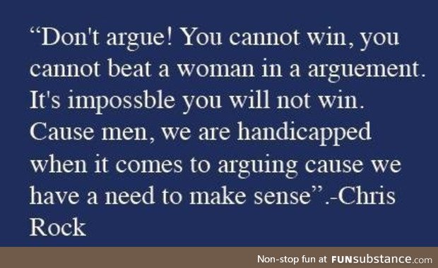 "Don't Argue"