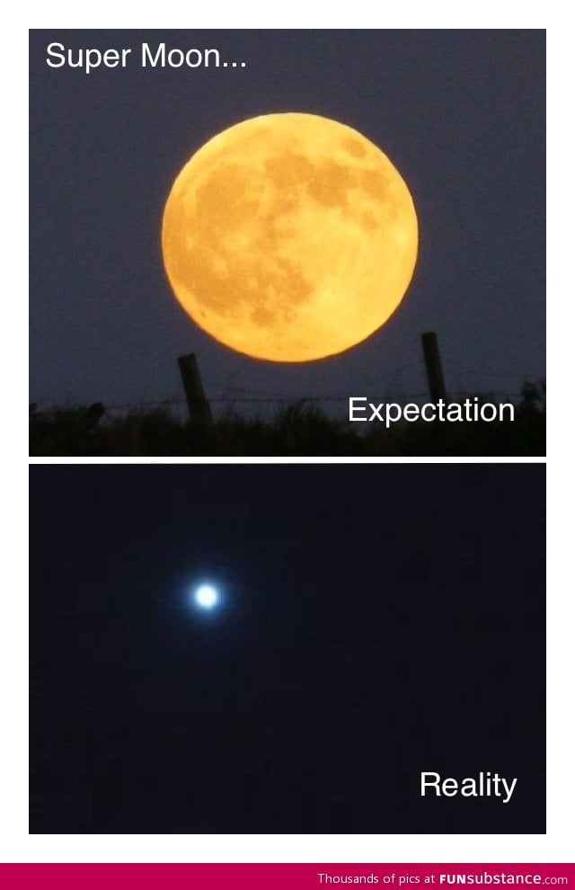 Supermoon... Expectations vs reality