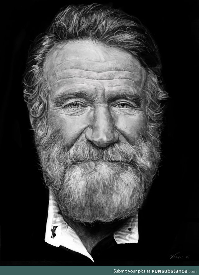 Robin Williams digital portrait drawn by me!