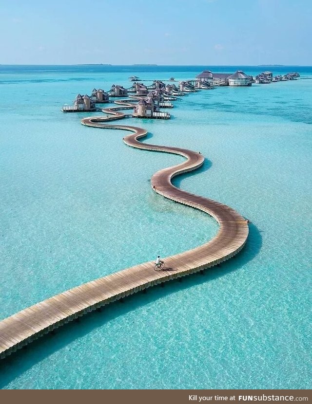 Morning ride in the Maldives