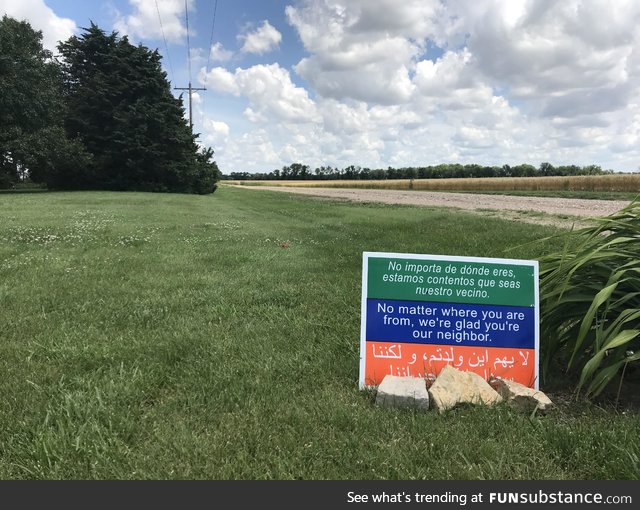 I work in agriculture; Today I was visiting one of my customers in rural Kansas and saw