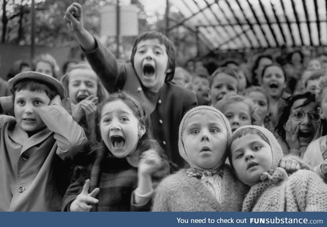 Children at a Puppet Show. Paris, 1963