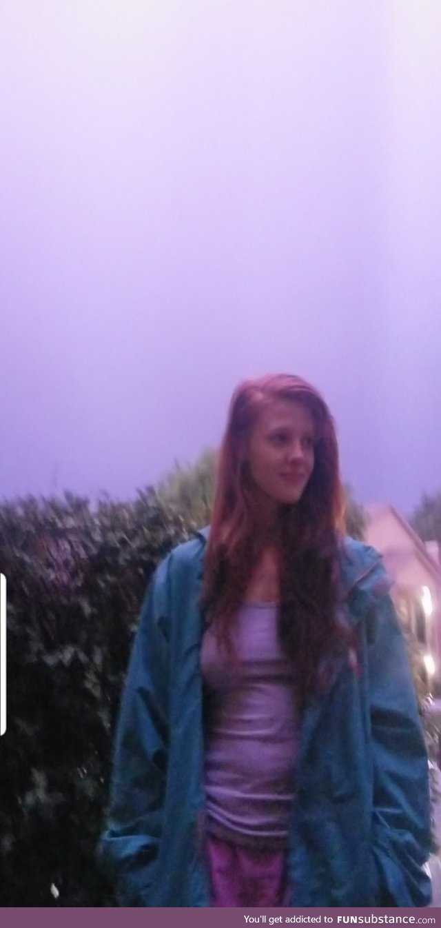 This picture was taken around midnight during a flash of lightening