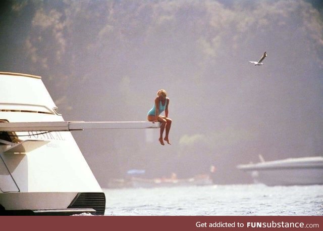 Princess Diana in Italy 1997. Lovely lady, lovely place, but you can see the loneliness !