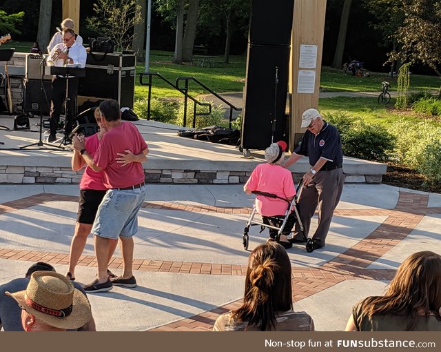 This old man still dancing with his wife of 63 years