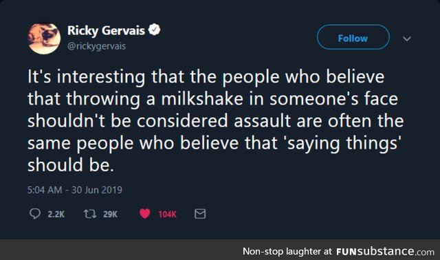 Ricky Gervais weighs in