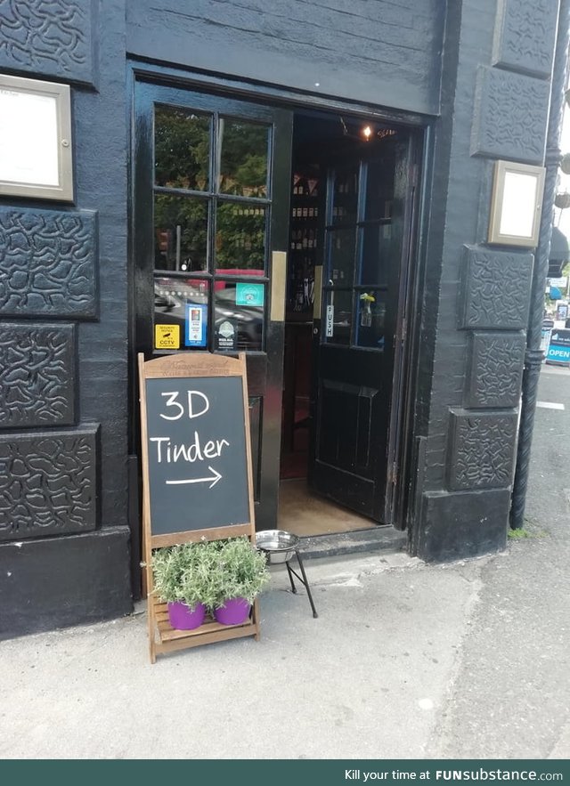 This sign outside a local pub