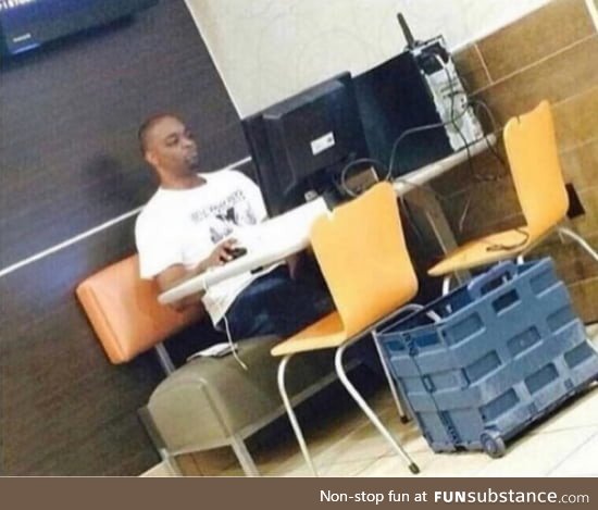 He took McDonald's free WiFi to another level