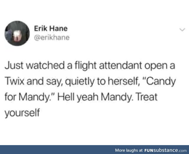 You go Mandy