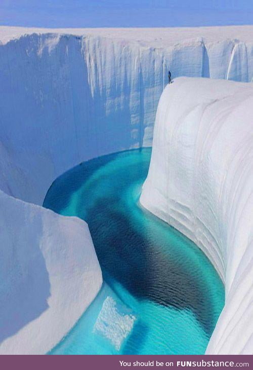 Ice canyon in Greenland