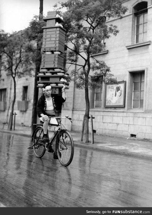 Japanese ramen delivery circa 1928