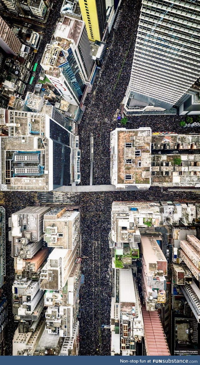 16th June, around 1.8 M Hongkongers going to street again, asking the chief executive to