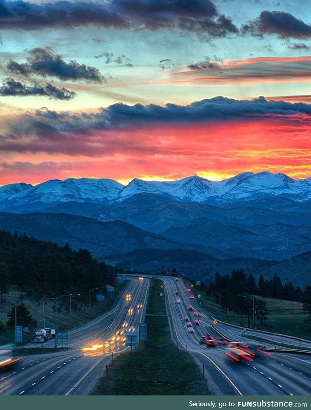 I70 West outside of Denver Colorado