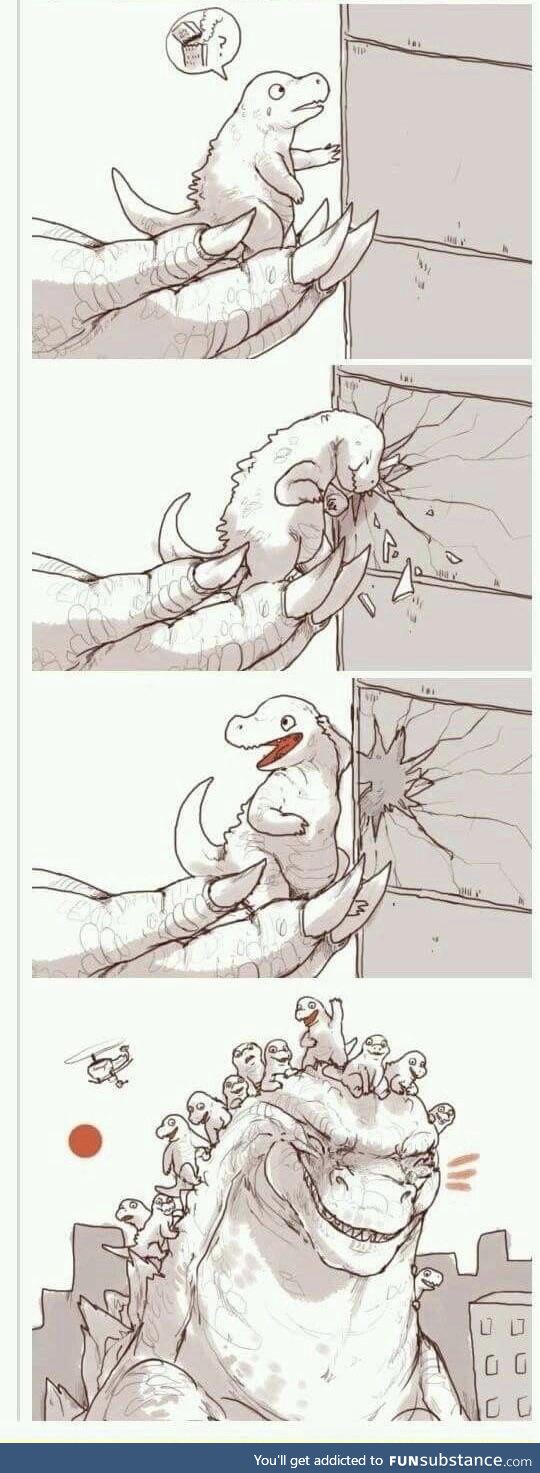 Wholesome godzilla ;)