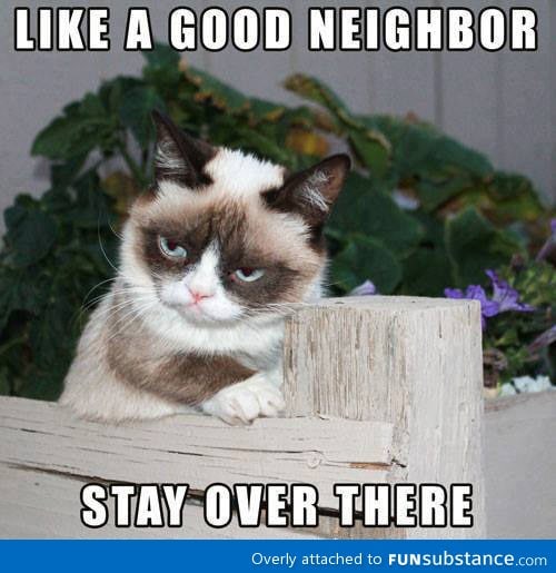 Be a good neighbor