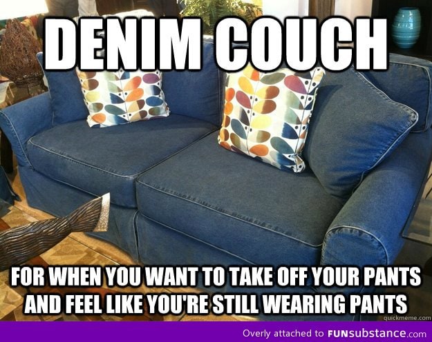 Denim couch