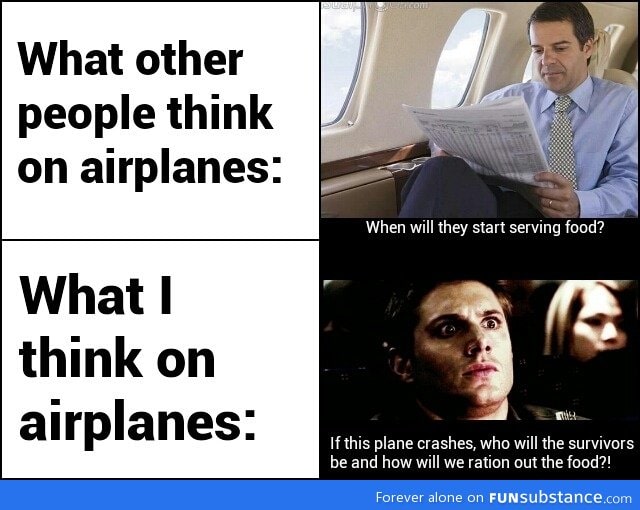 What people think on airplanes