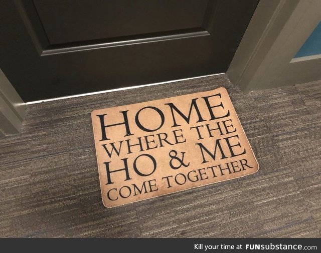 A neighbor’s doormat