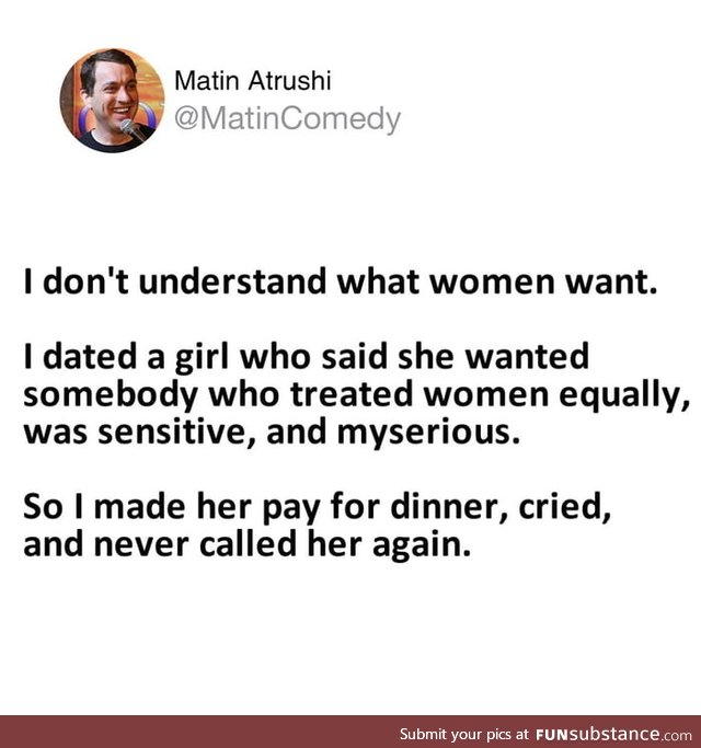 I don't understand what women want