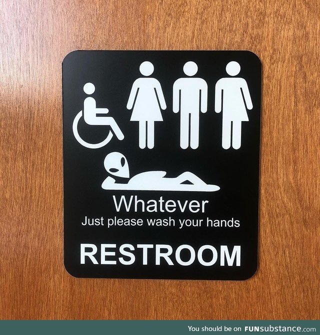 Restroom Signs at Area 51