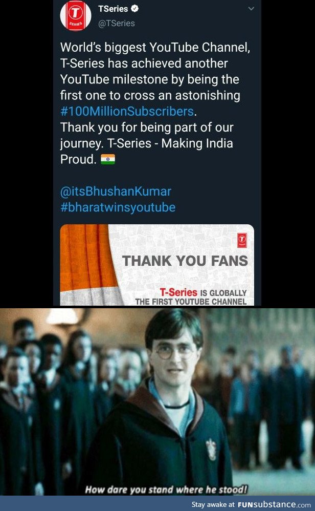 Only 7.5% of India's Population make up T Series Subcribers