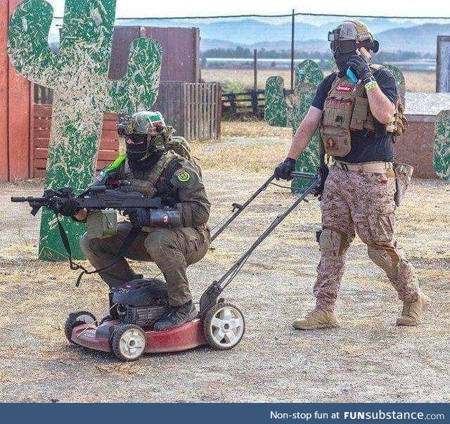 Lawn mowing special forces