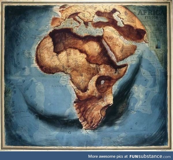 Africa is shaped like a skull