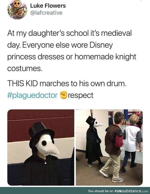 A gosh darn plague doctor