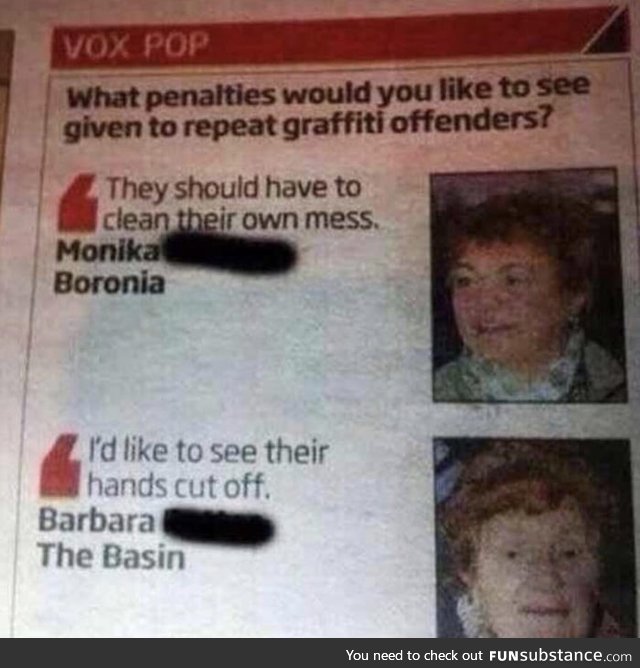 A bit much Barbara!!!!!