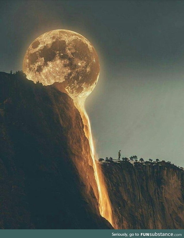 Moon appears to be melting