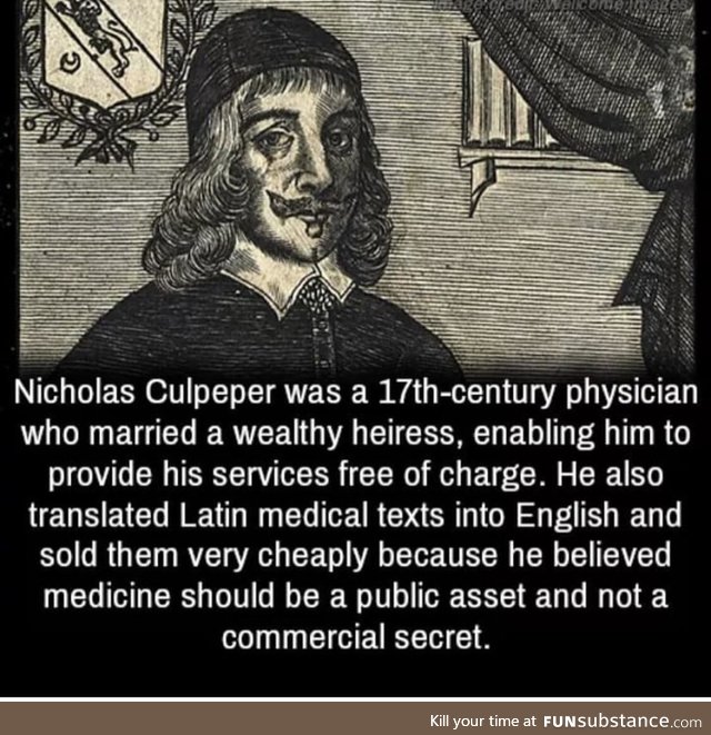 Nicholas Culpeper continues to be an example to us all