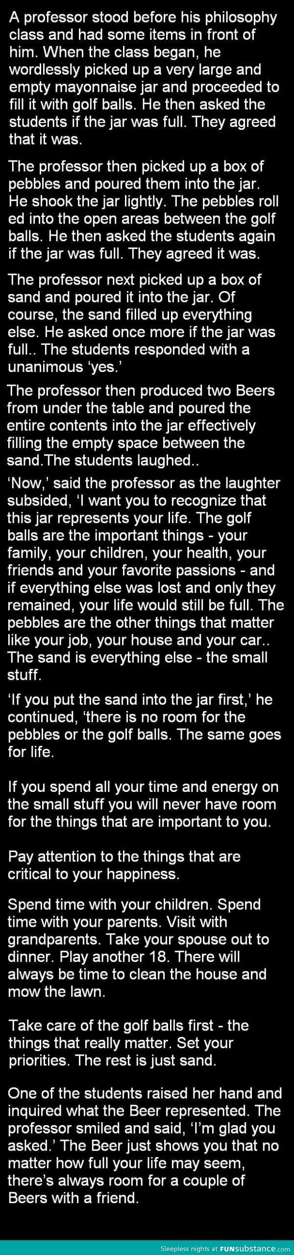 Take care of the golf balls