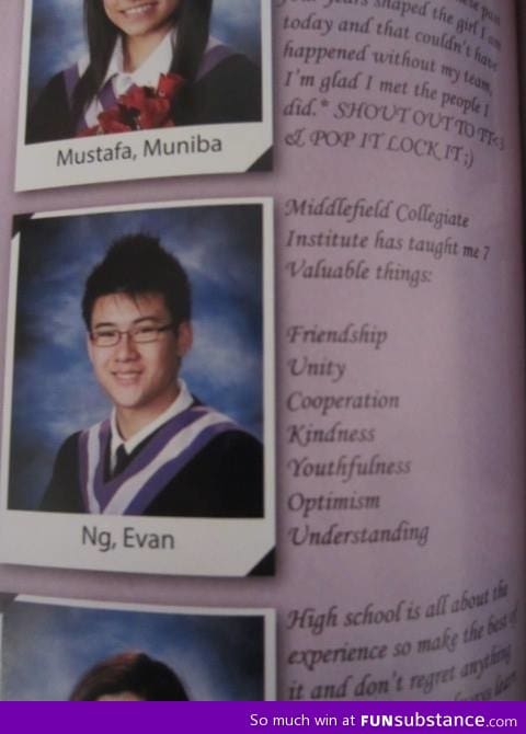 Epic yearbook kid