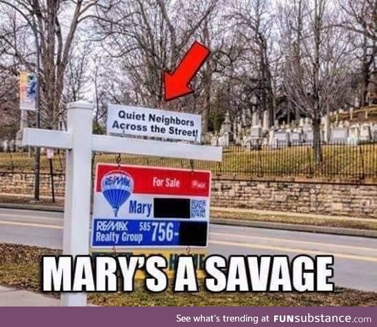 Mary has a dark sense of humour