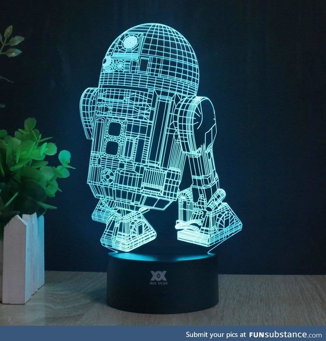 3D Lamp R2-D2 Table Night Light Force Awaken