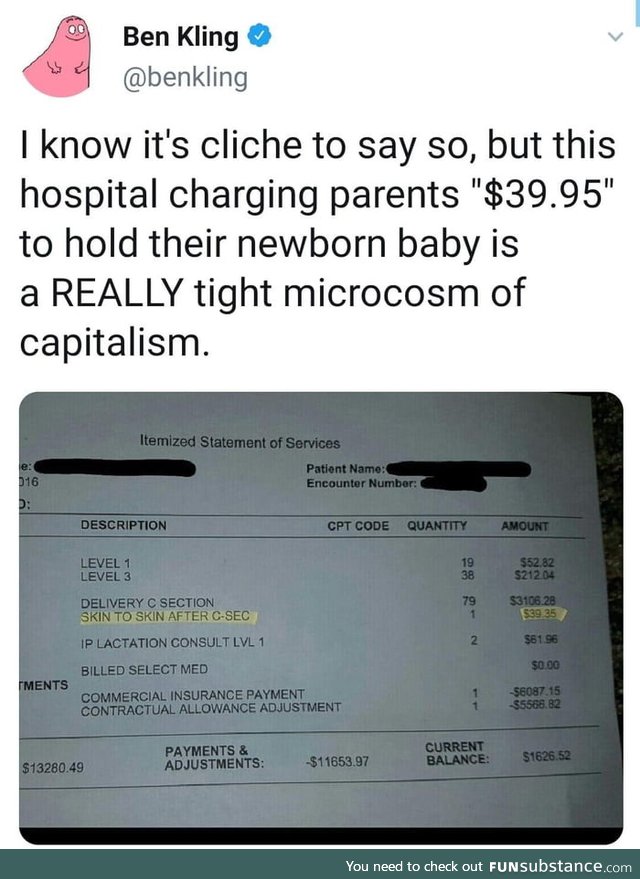 Wanna hold your newborn? Pay up