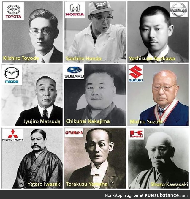 9 of the top Japanese automaker founders. Legendary