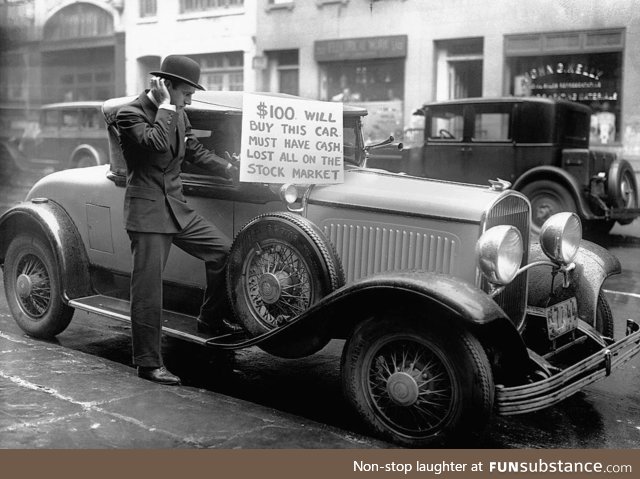 Gotta bet big to win big... Market crash circa 1929