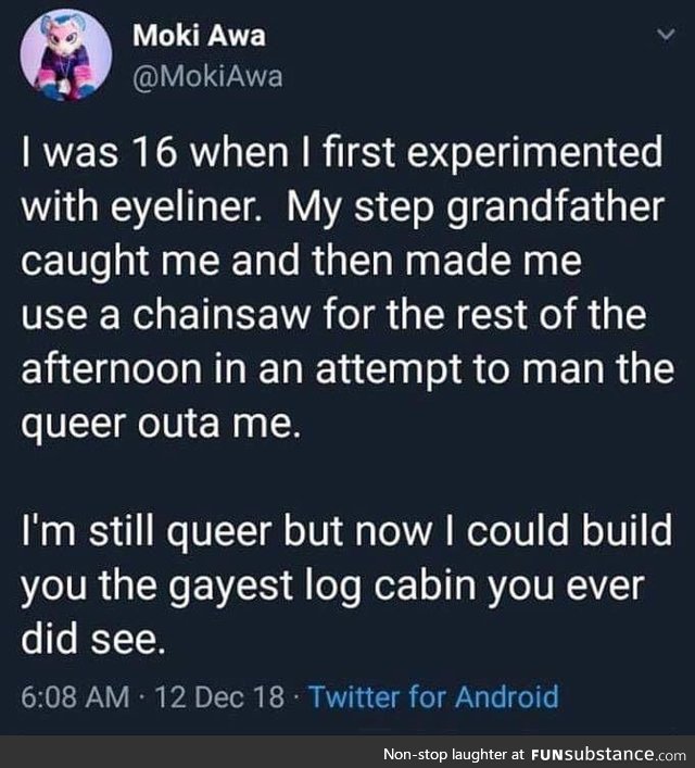 I'd like to see the different levels of gay log cabins