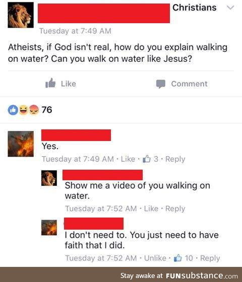 Walking on water