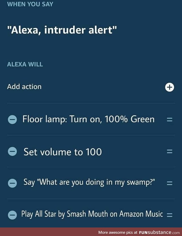 Alexa, invoke the spirit of our Lorde Shrek