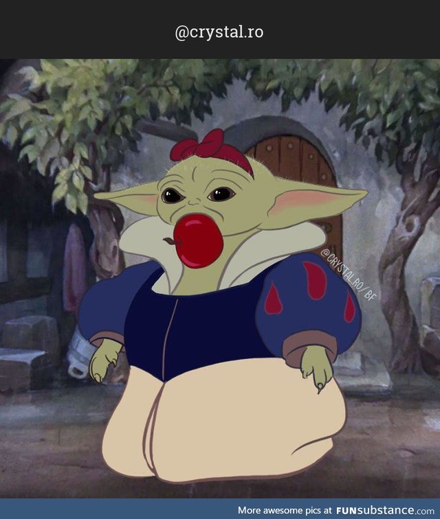 Turned Baby Yoda Into Disney Princesses 4