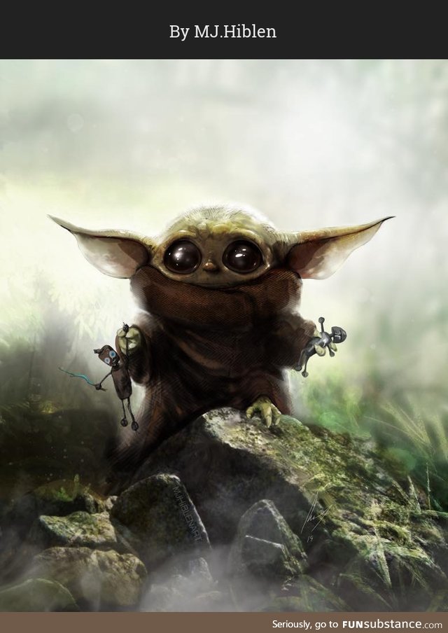 Funny illustrations of “Baby Yoda” 5