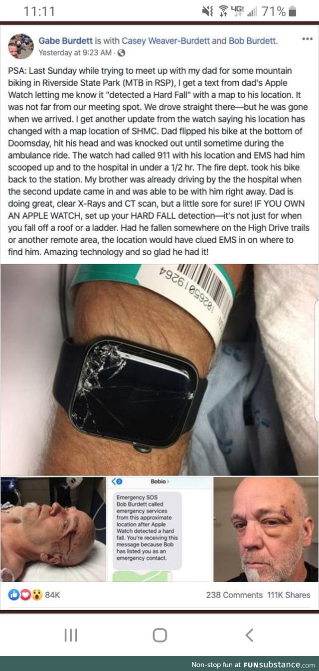 A man in a coma after a hit was saved by his Apple Watch by "Fall Detection"