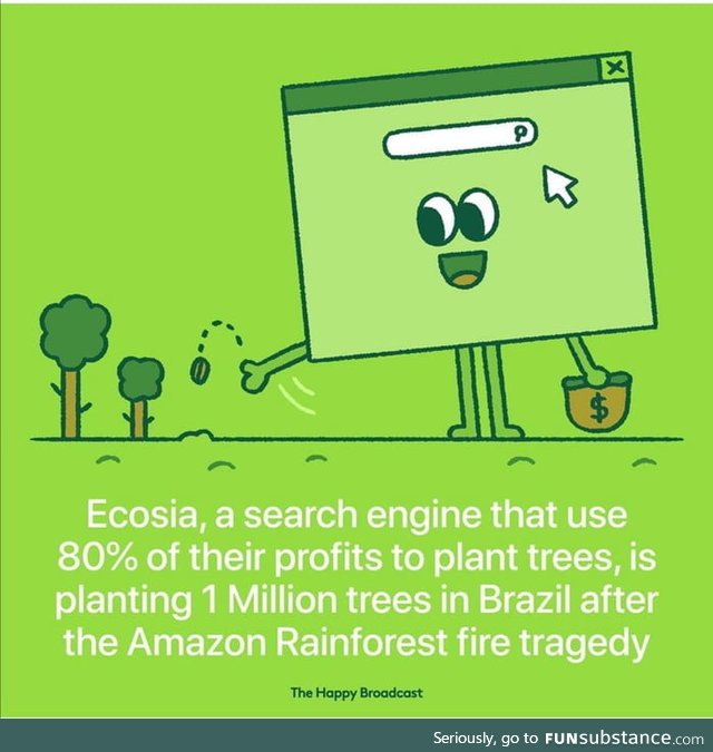 Ecosia earns money from clicks on the advertisements. Let's all ditch Google and use