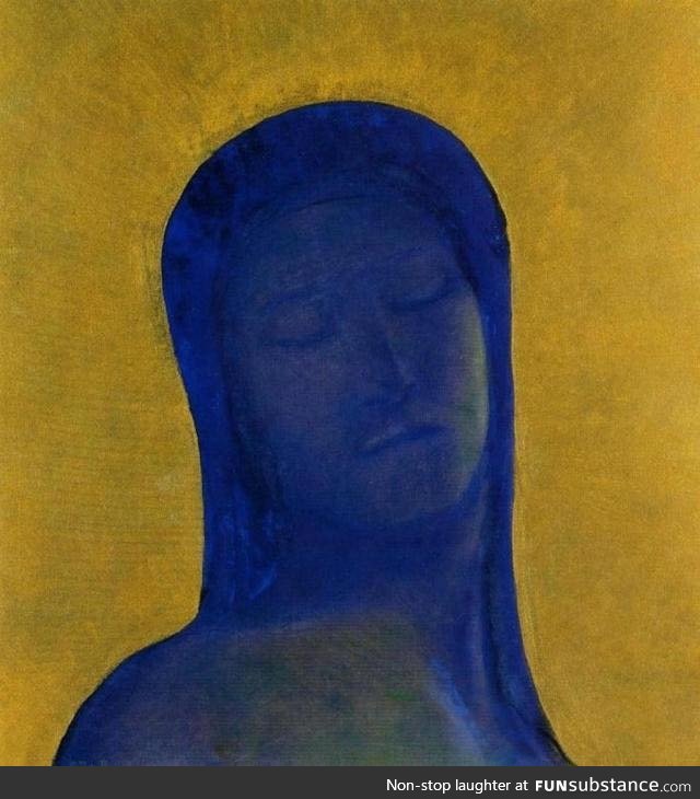 Odilon Redon, closed eyes 1, c. 1890. 1890.