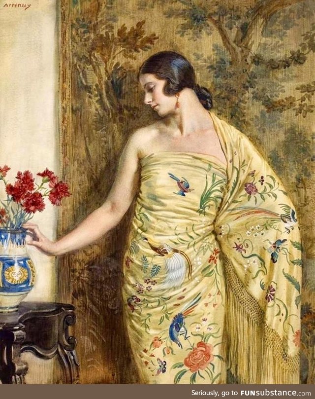 ‘Portrait of the Artist’s Wife’ - George Owen Wynne Apperley