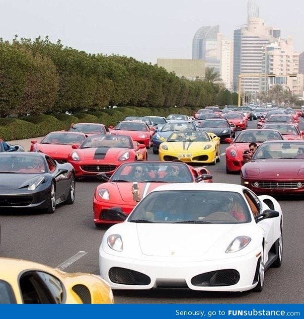 Traffic jam in dubai